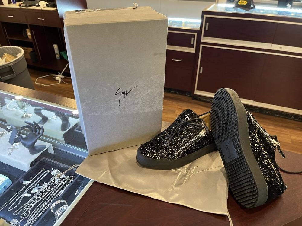 Giuseppe Zonatti Frankie Black/Gold Sneakers US Wmns Size 9 SPB SJ 323392